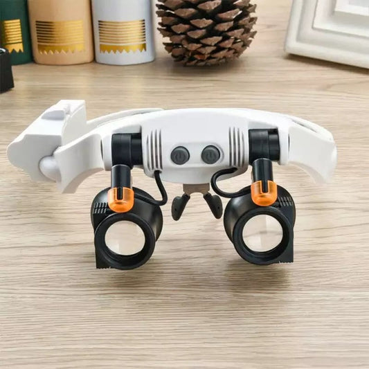 Niropi | Jeweler Headband Magnifying Glass 8 Lens LED Light Glasses