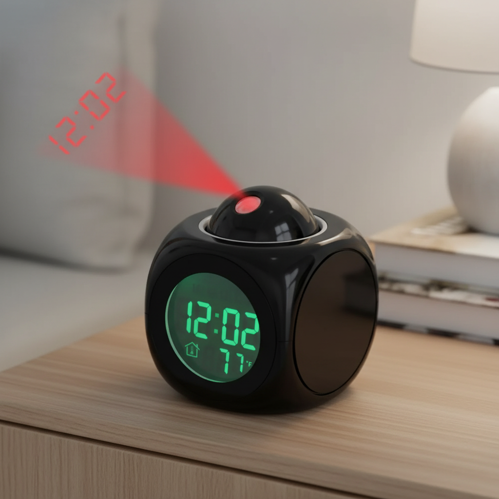 Niropi | LuminovaCube Digital Projection Alarm Clock
