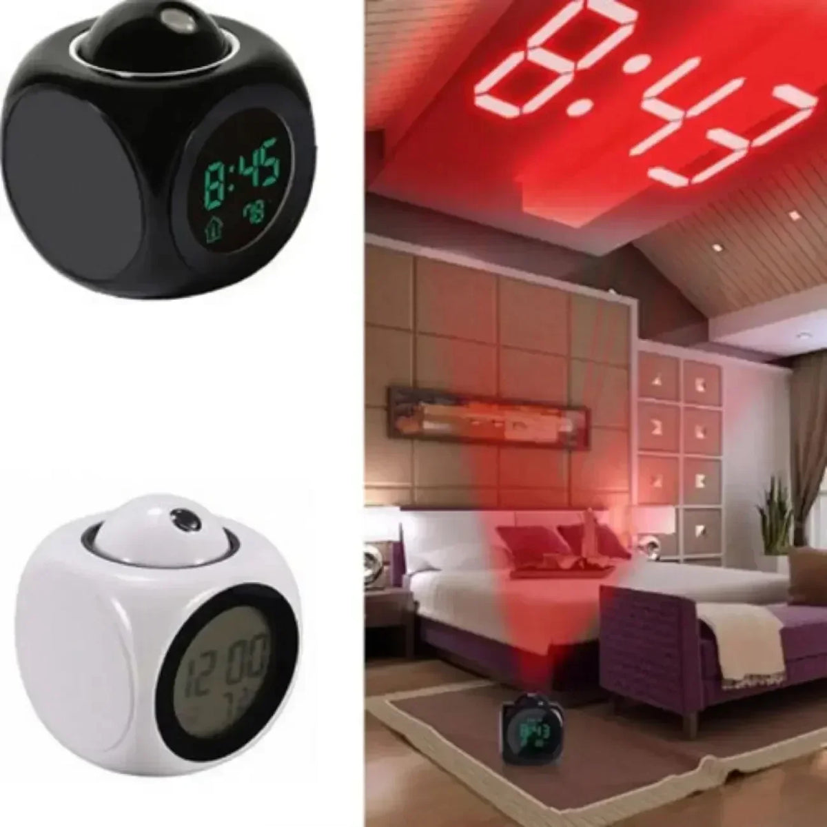 Niropi | LuminovaCube Digital Projection Alarm Clock