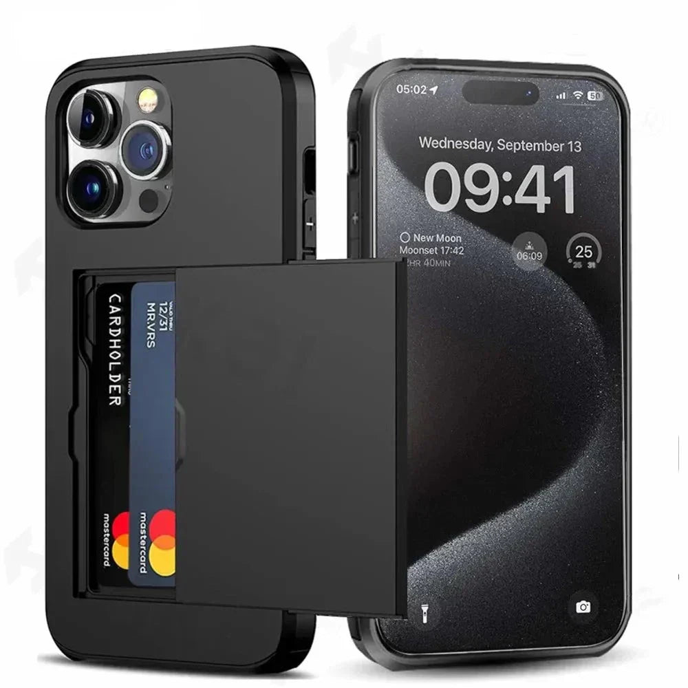 Niropi | LuxShield iPhone Case with Card Holder | Slim Design | Card Storage | Protection & Style