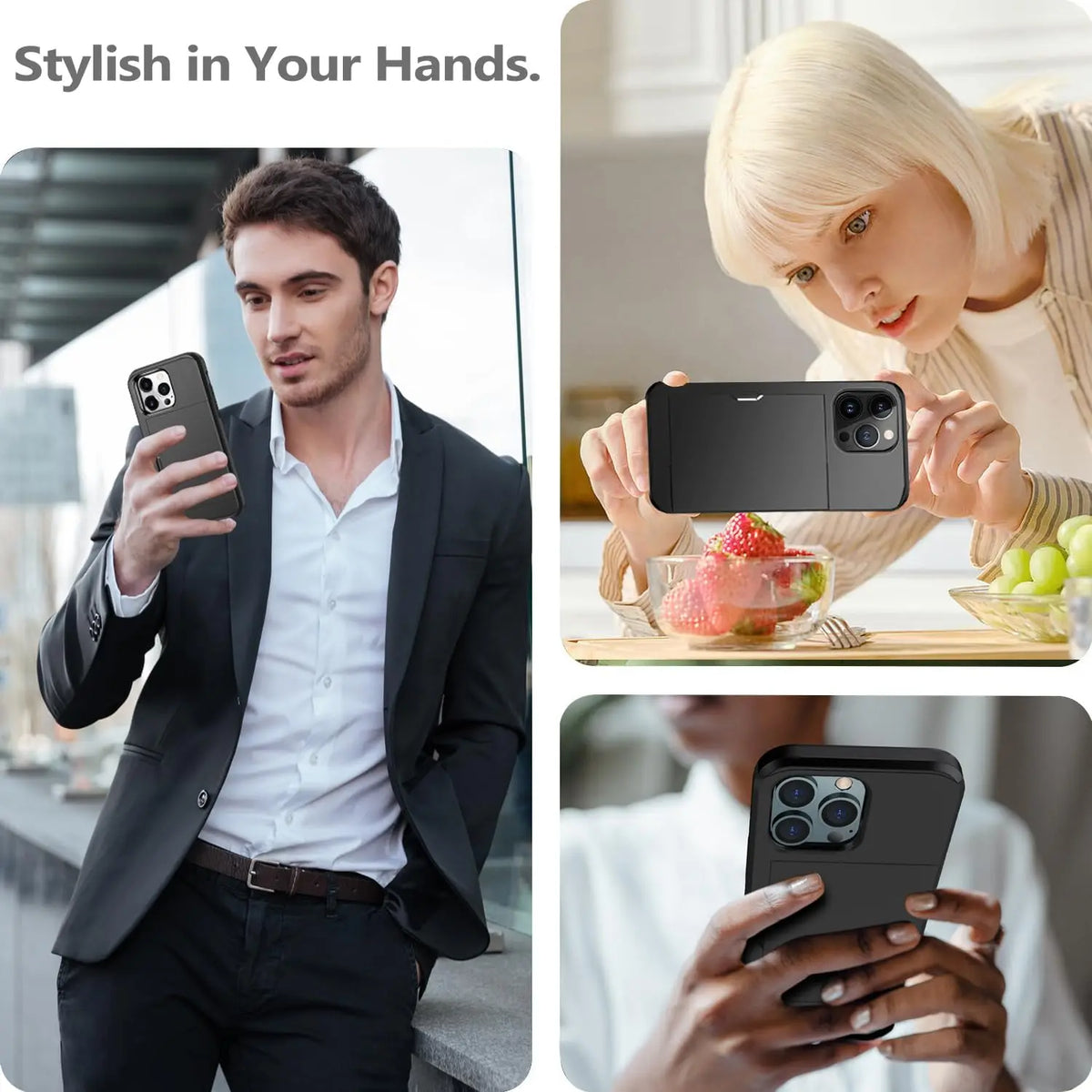 Niropi | LuxShield iPhone Case with Card Holder | Slim Design | Card Storage | Protection & Style