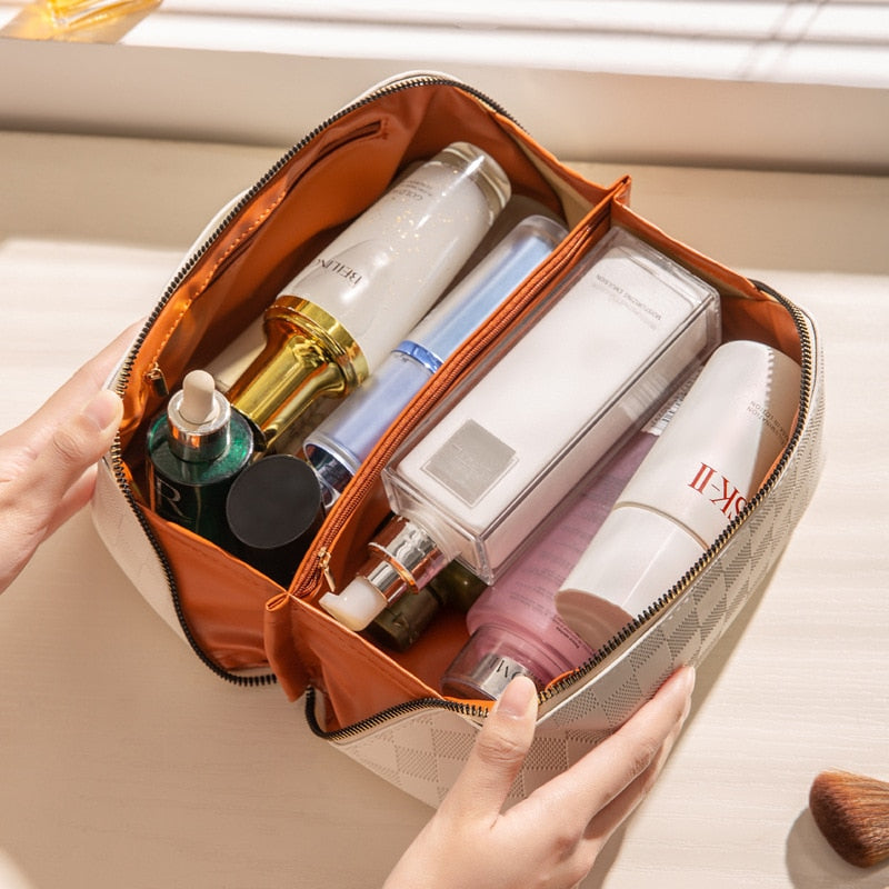 Niropi | Luxury Checkered Make-up Cosmetic Bag