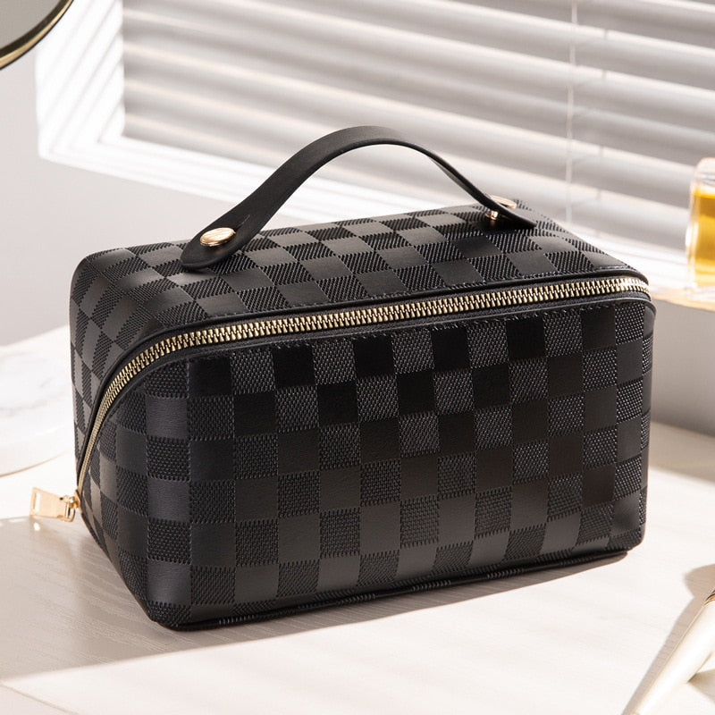 Niropi | Luxury Checkered Make-up Cosmetic Bag