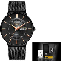 Niropi | Luxury Men’s Ultra-Thin Waterproof Stainless Steel Quartz Watch – Elegant Date Display Sports Wristwatch