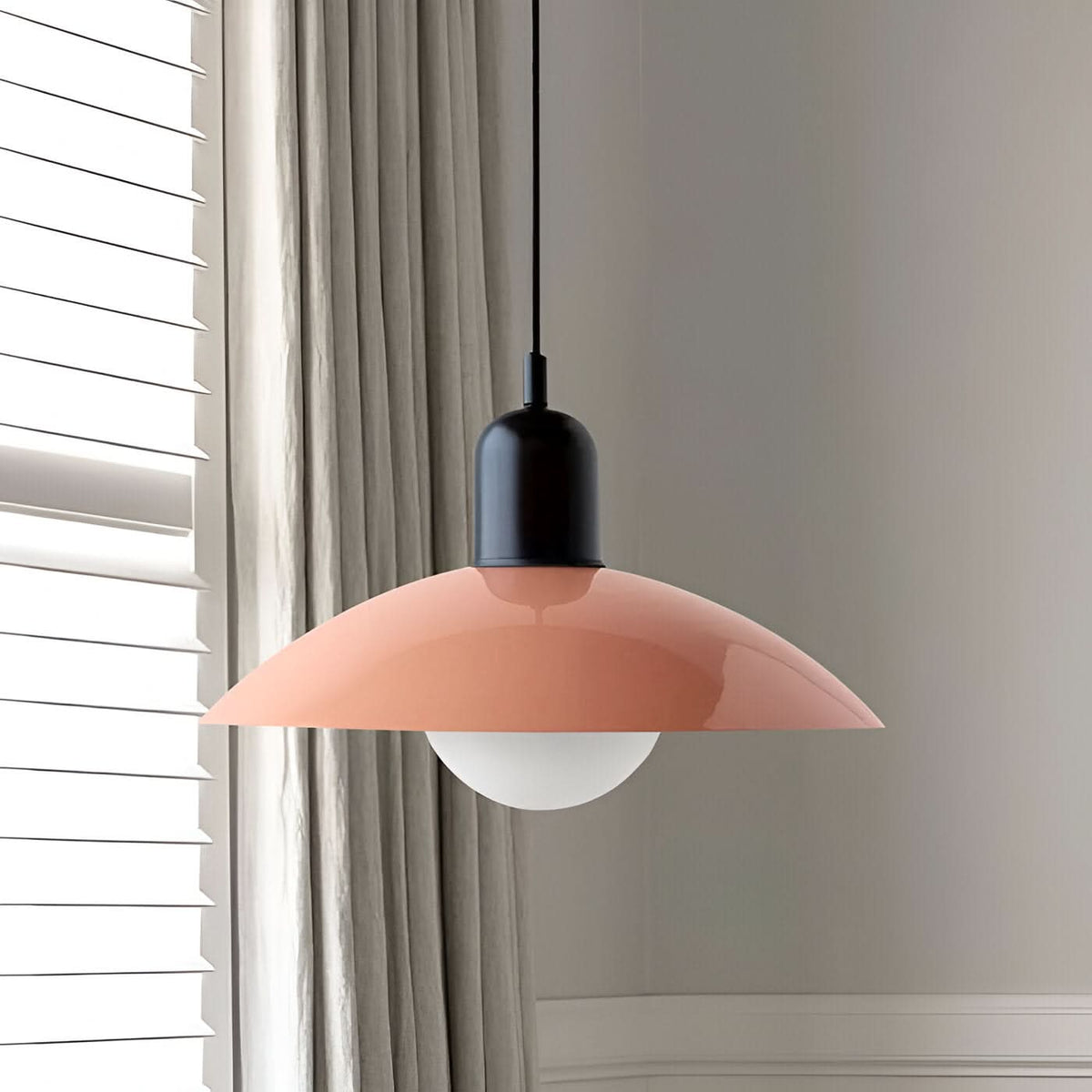 Niropi | Modern Macaron Bauhaus Pendant Light – Iron Shade