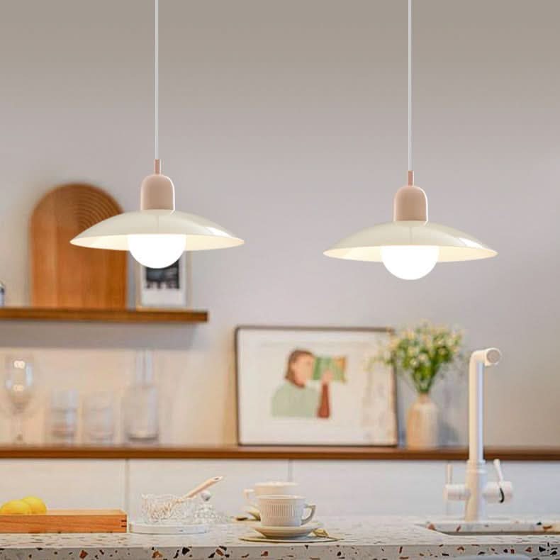 Niropi | Modern Macaron Bauhaus Pendant Light – Iron Shade