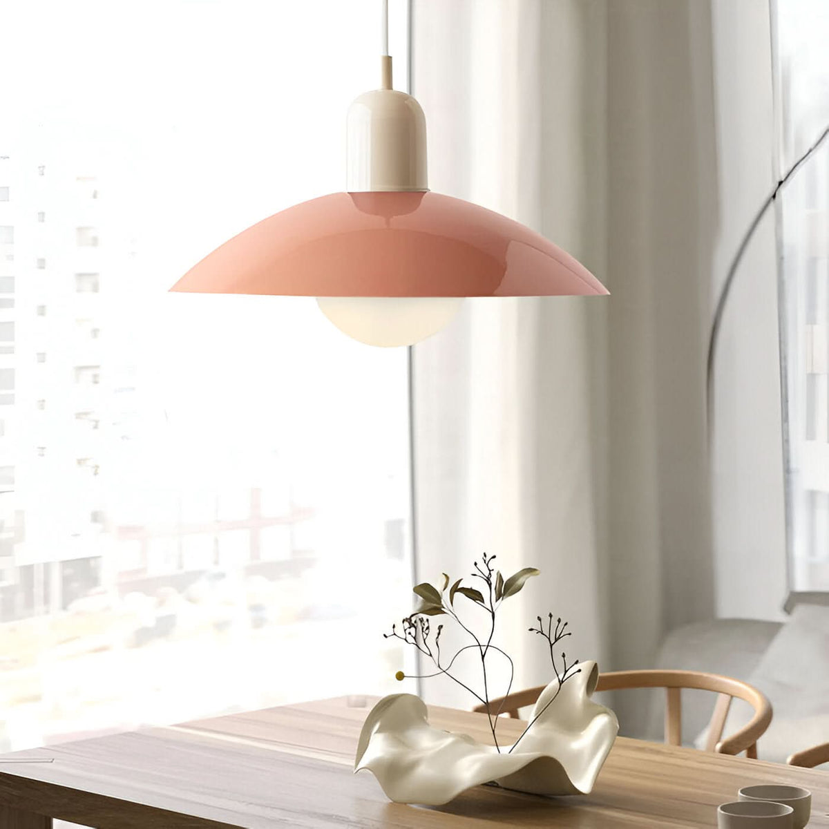 Niropi | Modern Macaron Bauhaus Pendant Light – Iron Shade