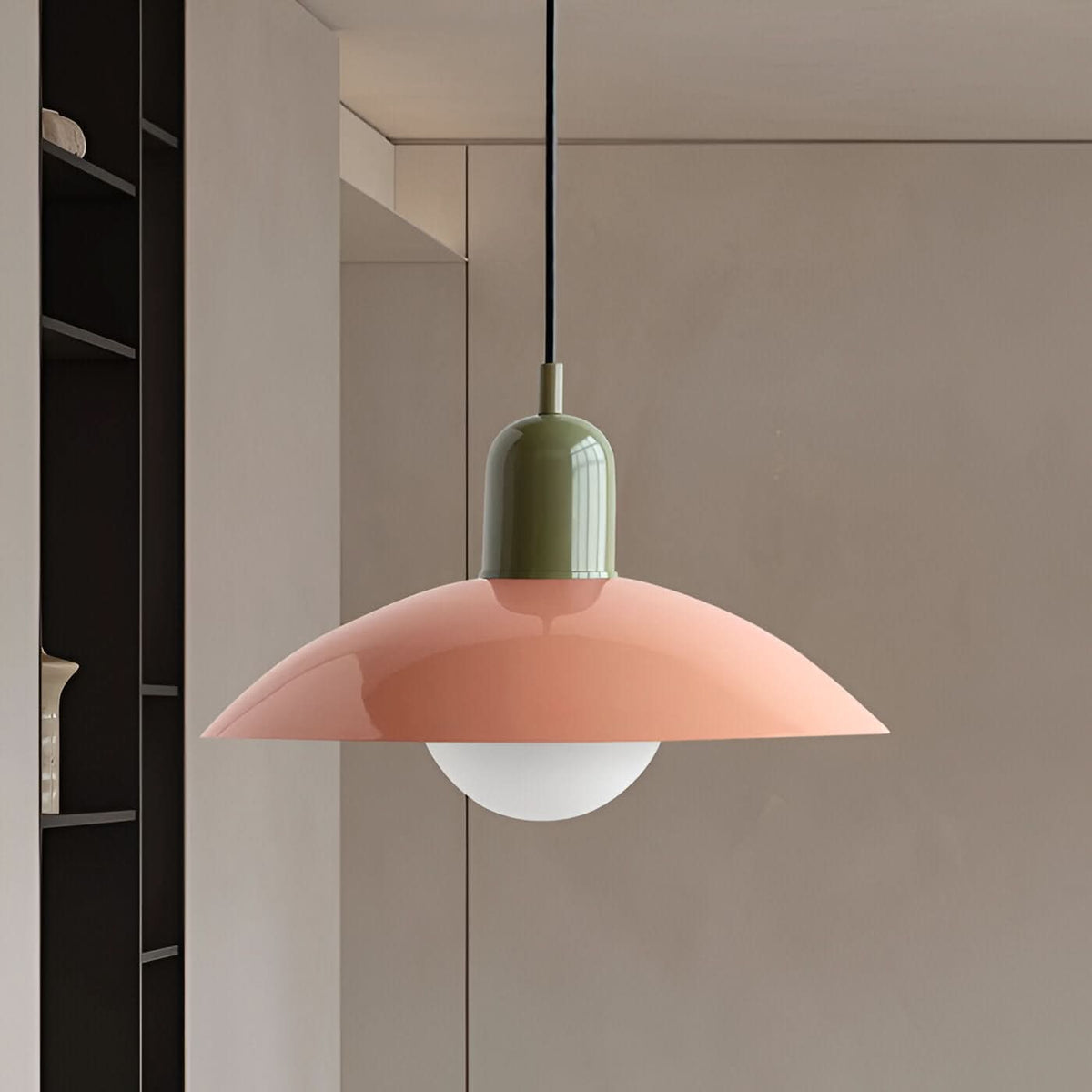Niropi | Modern Macaron Bauhaus Pendant Light – Iron Shade