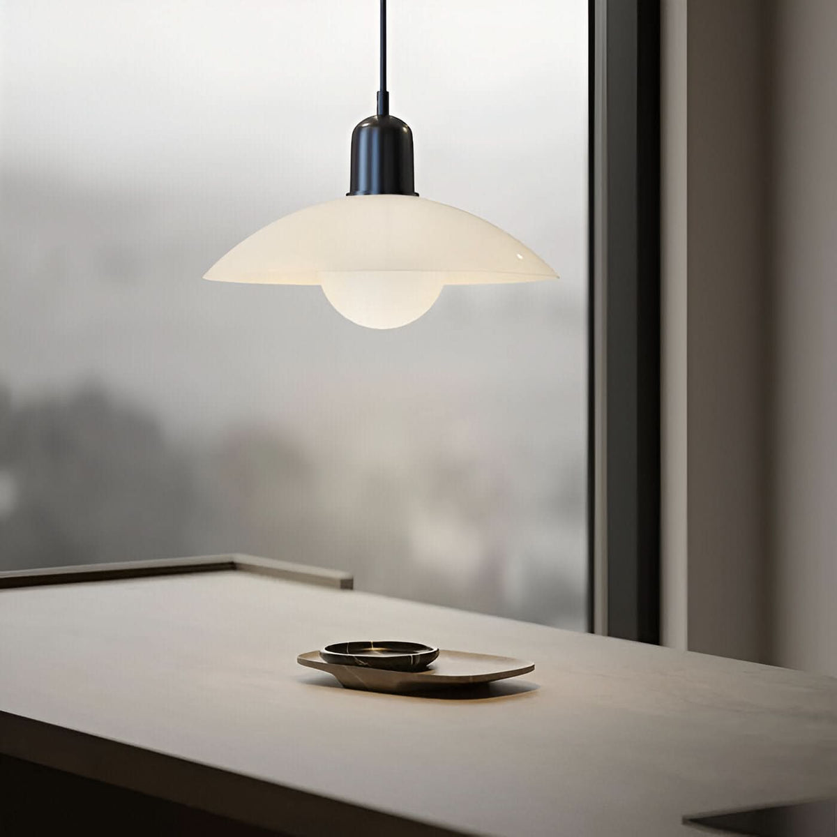Niropi | Modern Macaron Bauhaus Pendant Light – Iron Shade