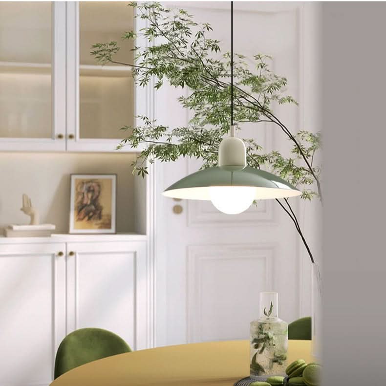 Niropi | Modern Macaron Bauhaus Pendant Light – Iron Shade