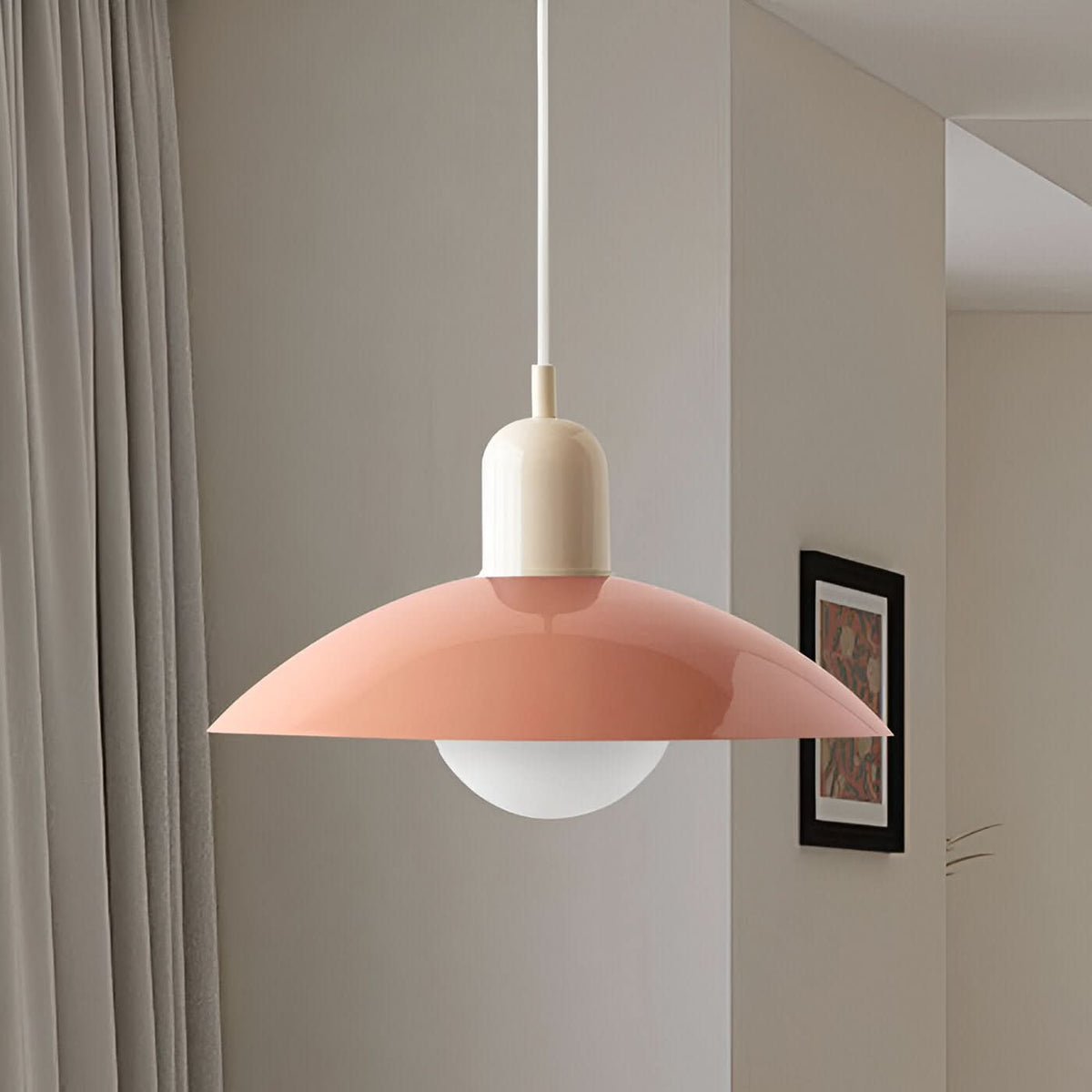 Niropi | Modern Macaron Bauhaus Pendant Light – Iron Shade