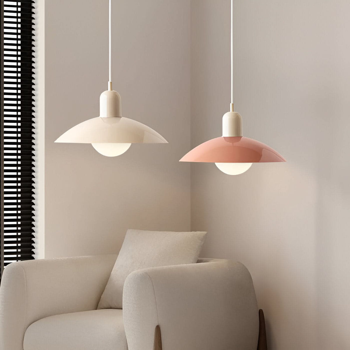 Niropi | Modern Macaron Bauhaus Pendant Light – Iron Shade