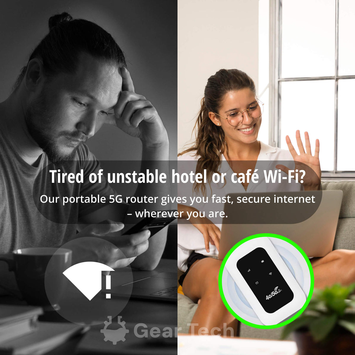 Niropi | Portable 5G Wi-Fi Router | Secure, High-Speed Connection for Travel & Home Use