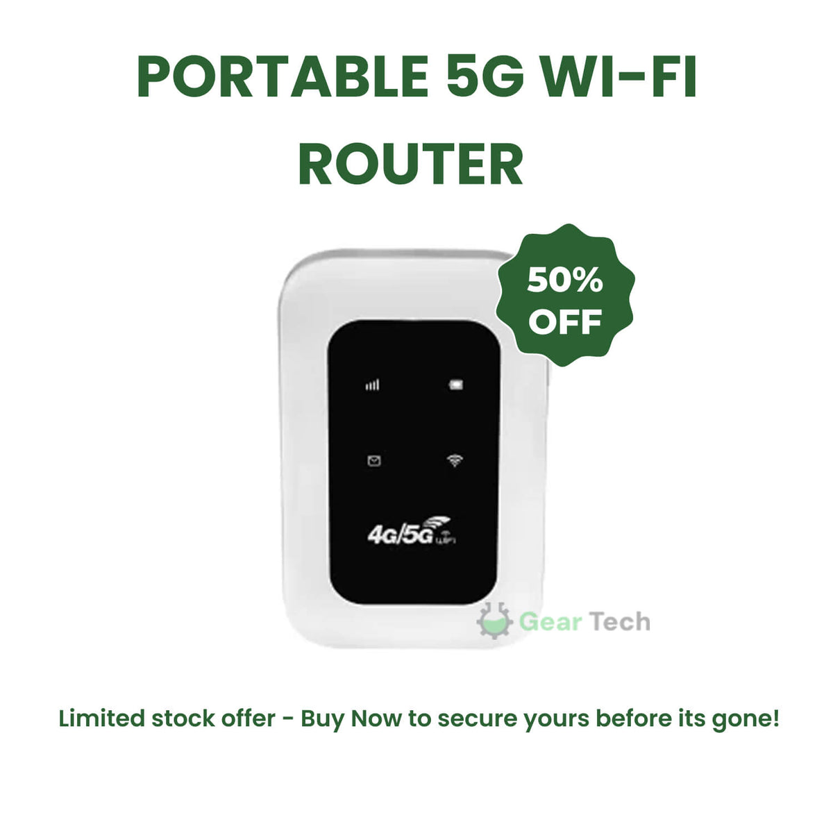 Niropi | Portable 5G Wi-Fi Router | Secure, High-Speed Connection for Travel & Home Use