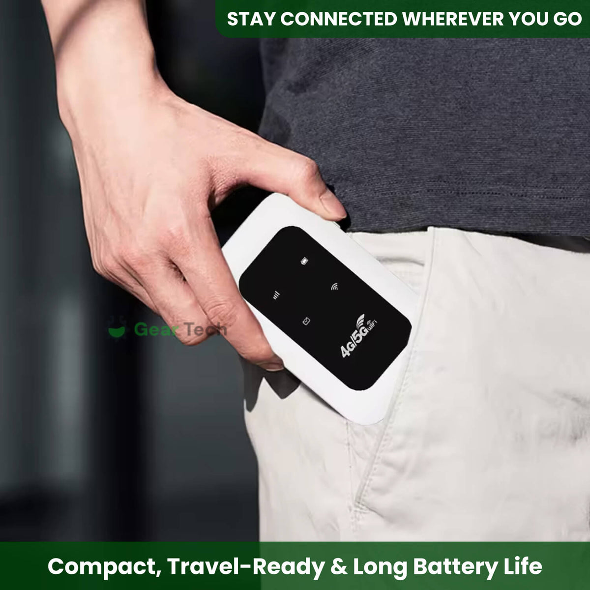 Niropi | Portable 5G Wi-Fi Router | Secure, High-Speed Connection for Travel & Home Use