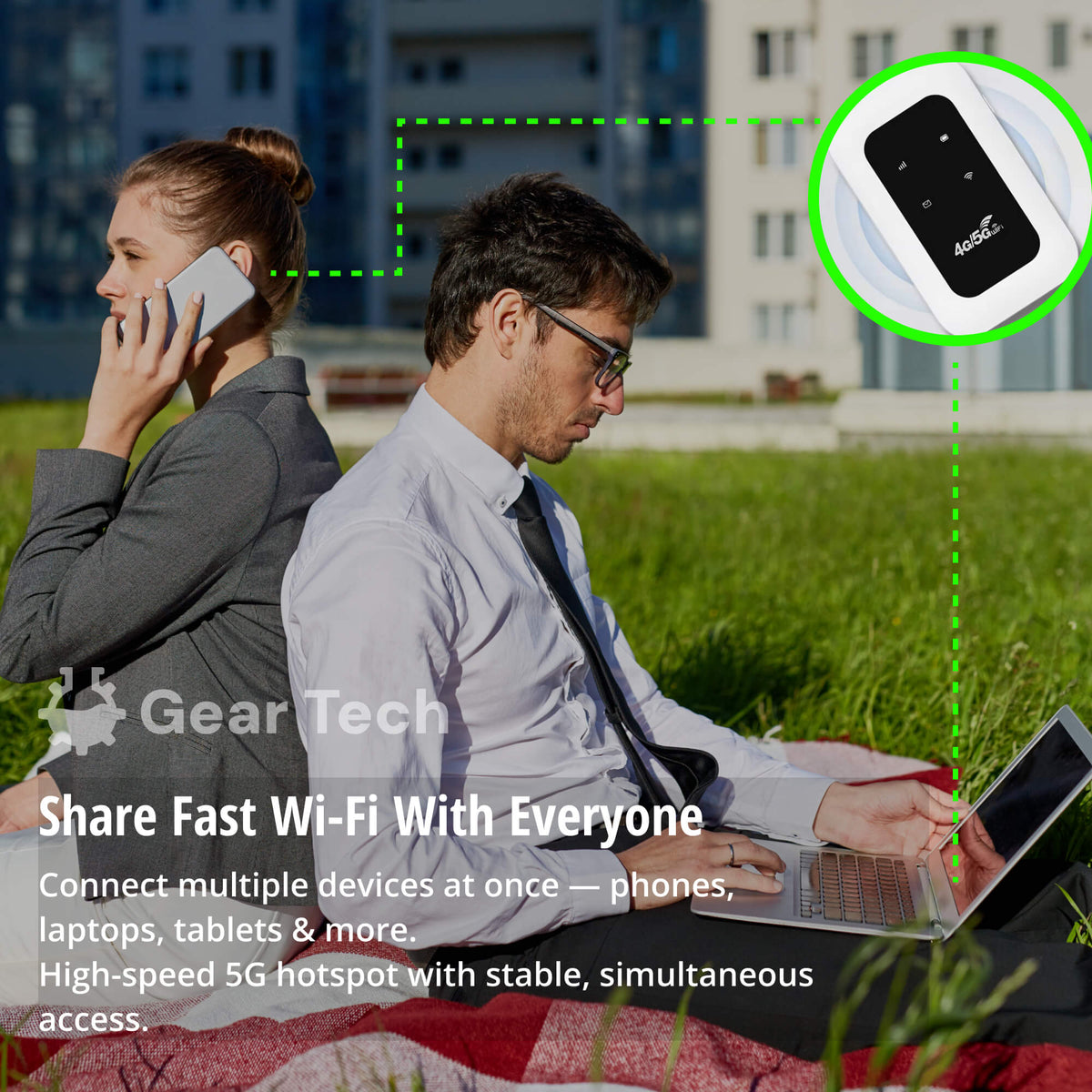 Niropi | Portable 5G Wi-Fi Router | Secure, High-Speed Connection for Travel & Home Use