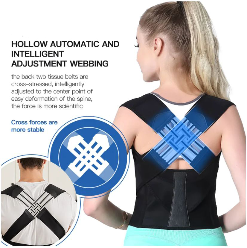 Niropi | Posture Correction Belt | Instant Back & Shoulder Support | Black