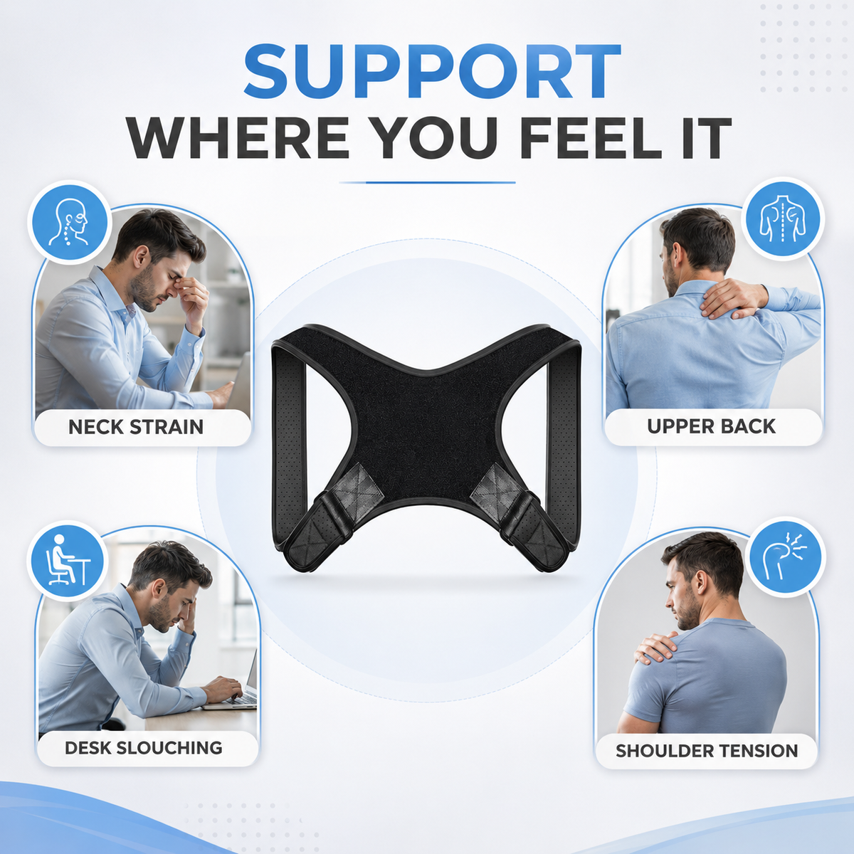 Niropi | PostuSure Adjustable Shoulder Posture Brace