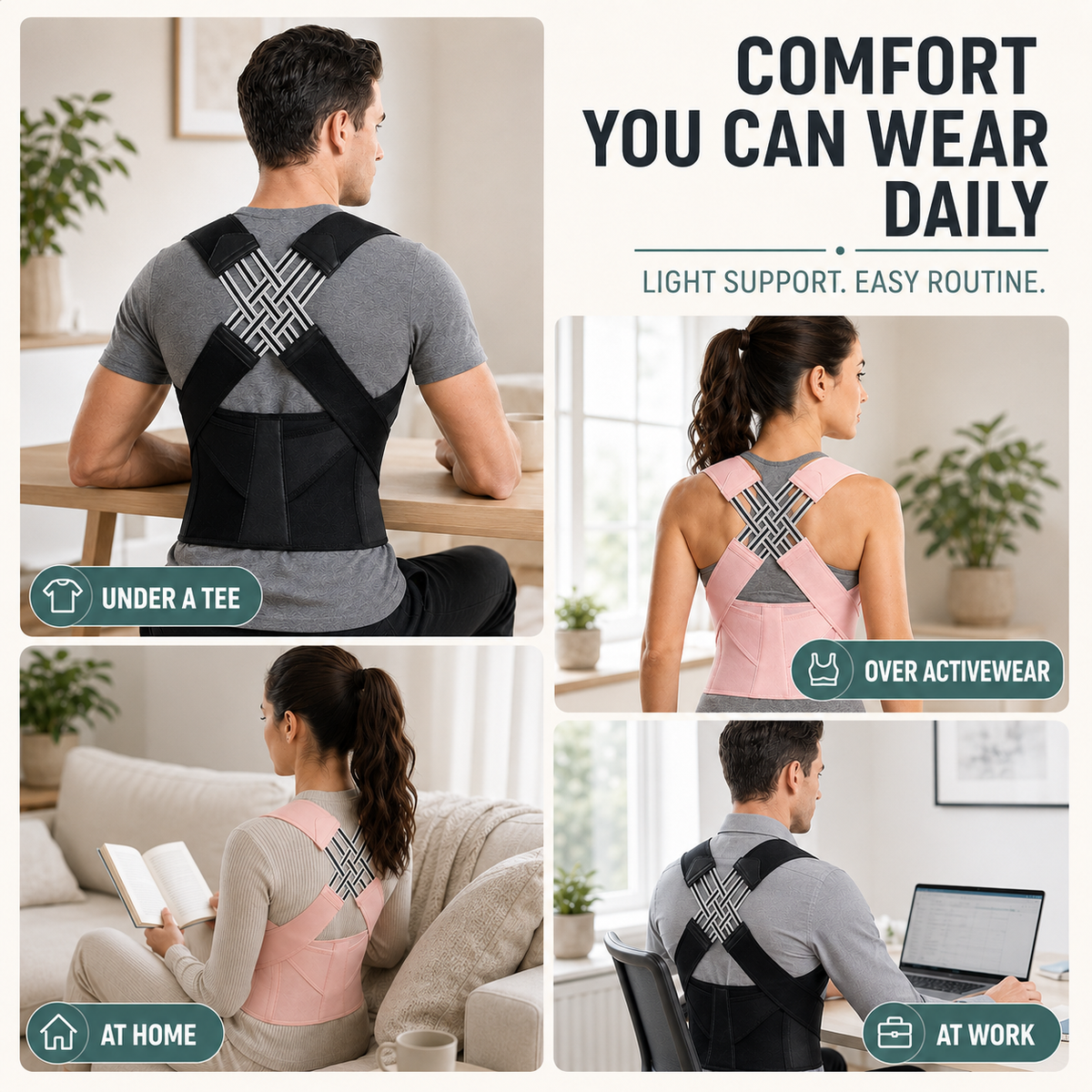 Niropi | Postuvera Adjustable Posture Support Brace