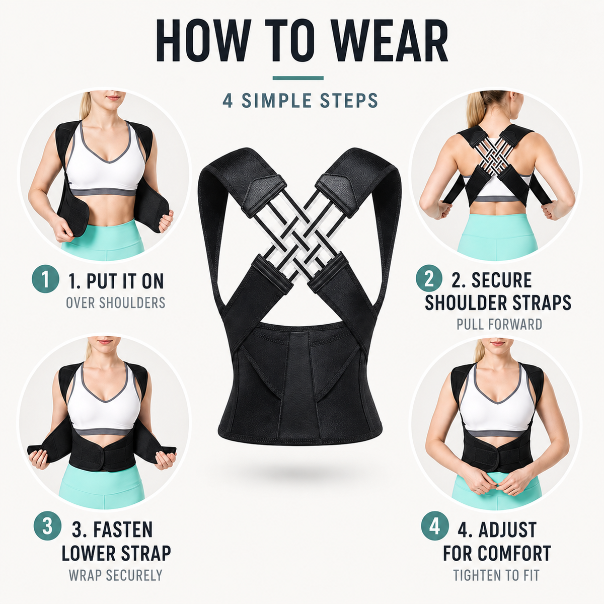 Niropi | Postuvera Adjustable Posture Support Brace