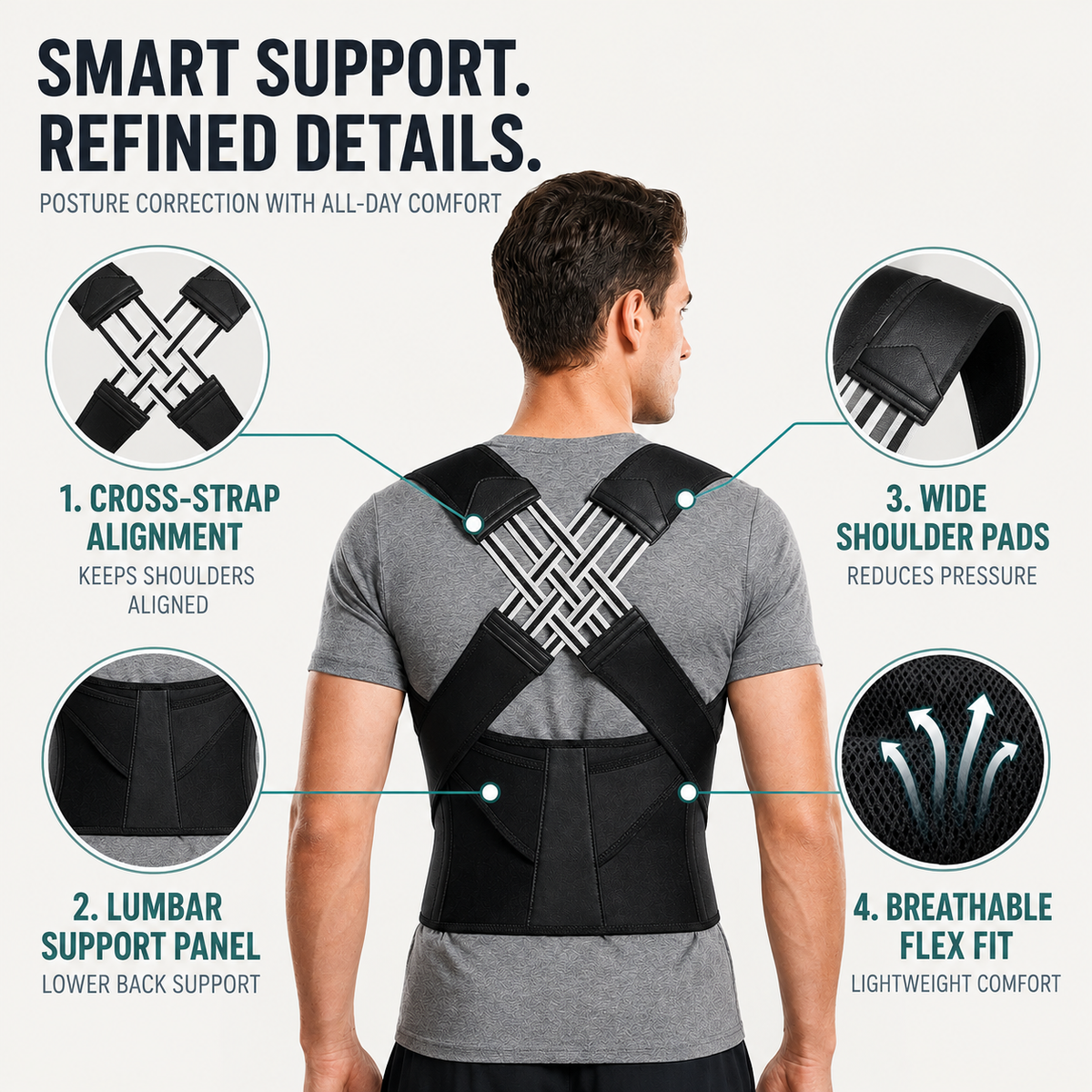 Niropi | Postuvera Adjustable Posture Support Brace