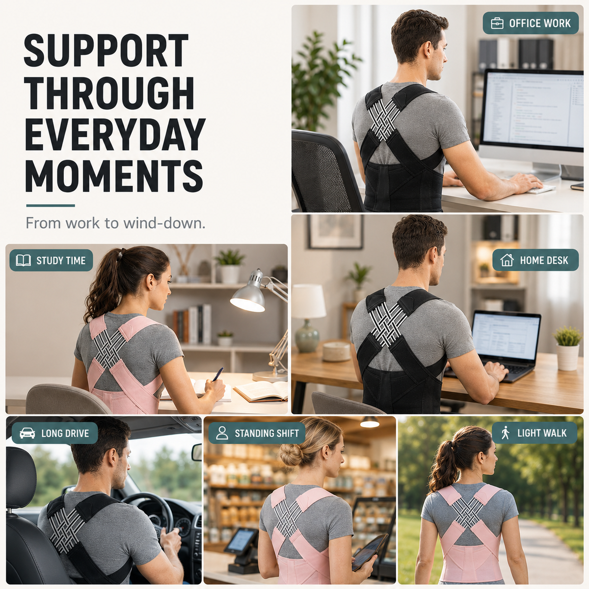Niropi | Postuvera Adjustable Posture Support Brace