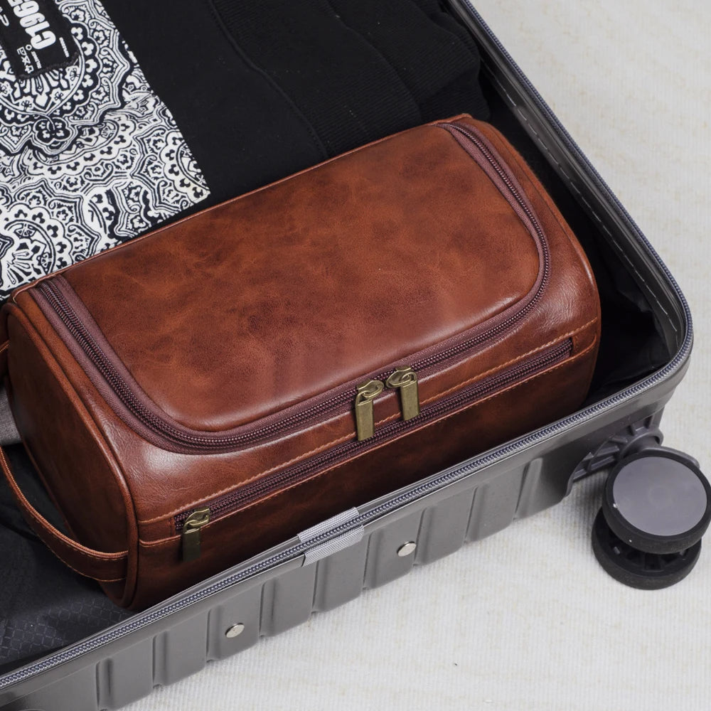 Niropi - Premium Leather Toiletry Bag for Travelers