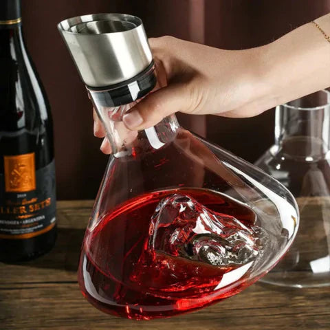 Niropi | Premium Wine Decanter | Lead-Free Crystal with Quick Aeration & Filtration for Enhanced Flavor Experience