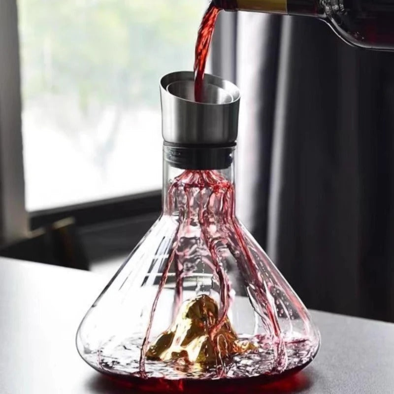 Niropi | Premium Wine Decanter | Lead-Free Crystal with Quick Aeration & Filtration for Enhanced Flavor Experience