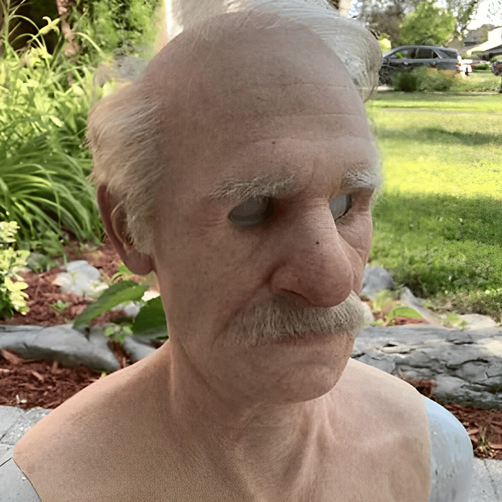 Niropi | Realistic Old Man Mask – Halloween and Cosplay Latex Mask with Movable Mouth
