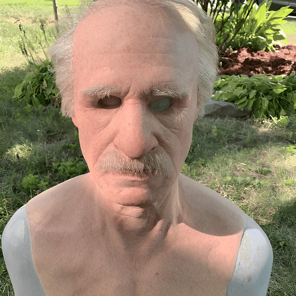 Niropi | Realistic Old Man Mask – Halloween and Cosplay Latex Mask with Movable Mouth