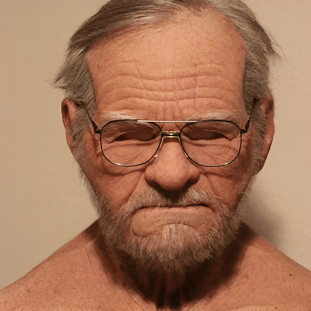 Niropi | Realistic Old Man Mask – Halloween and Cosplay Latex Mask with Movable Mouth