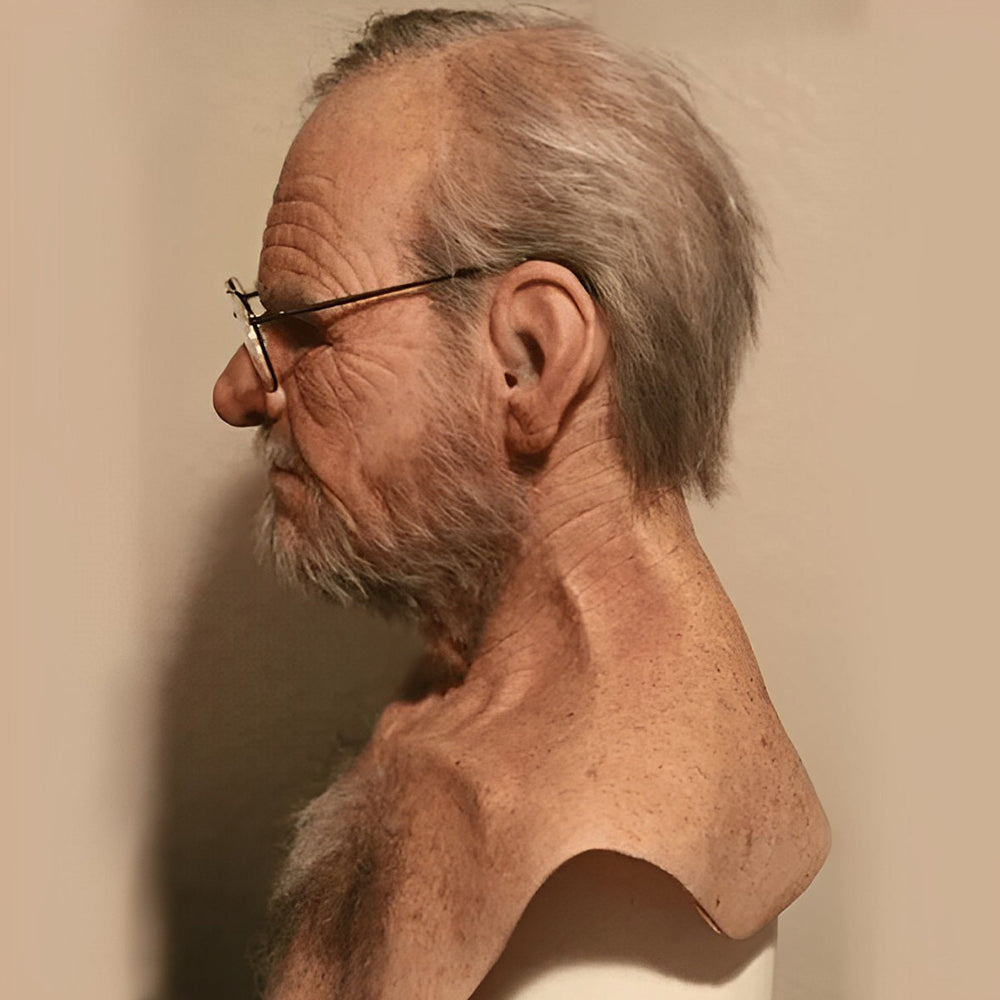 Niropi | Realistic Old Man Mask – Halloween and Cosplay Latex Mask with Movable Mouth