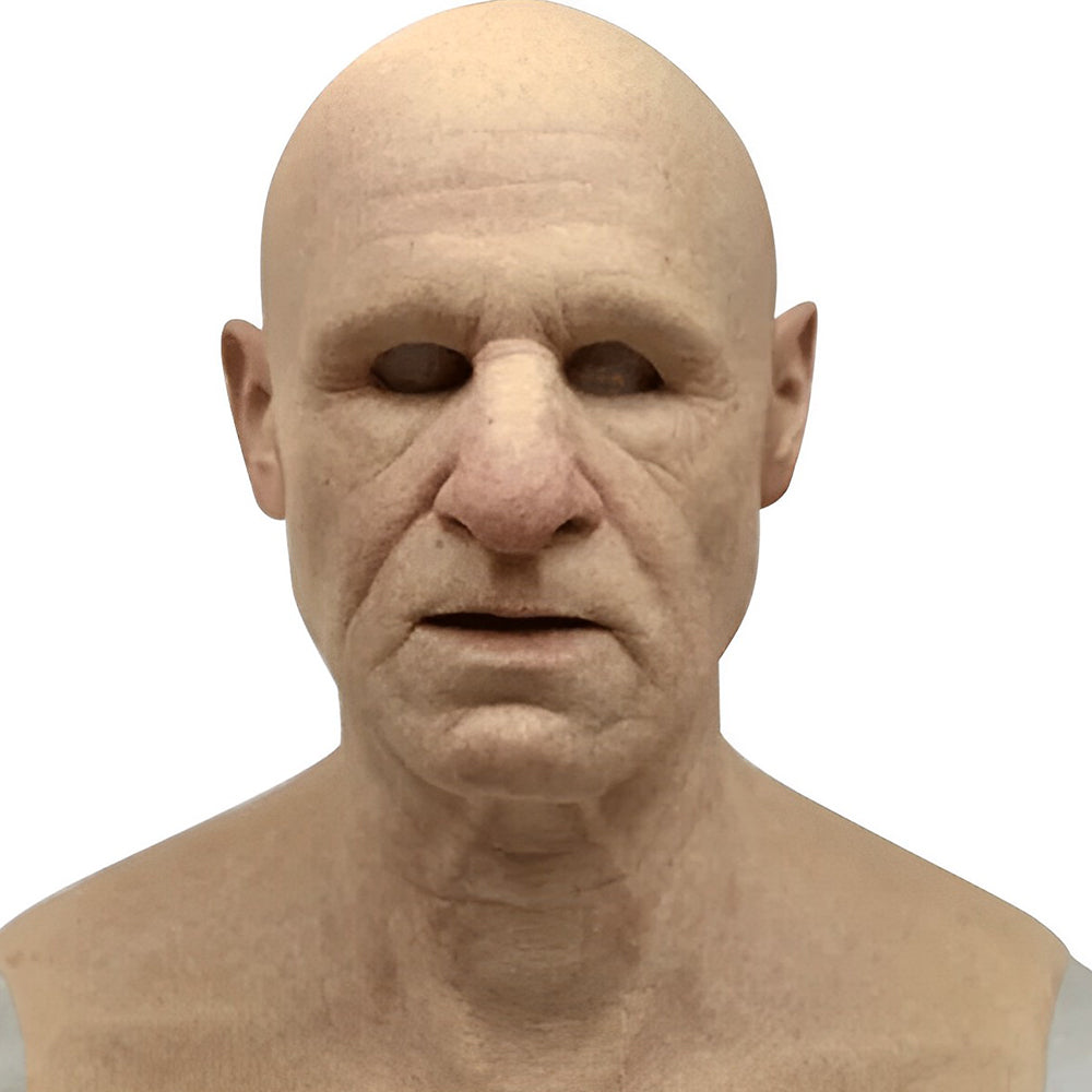 Niropi | Realistic Old Man Mask – Halloween and Cosplay Latex Mask with Movable Mouth