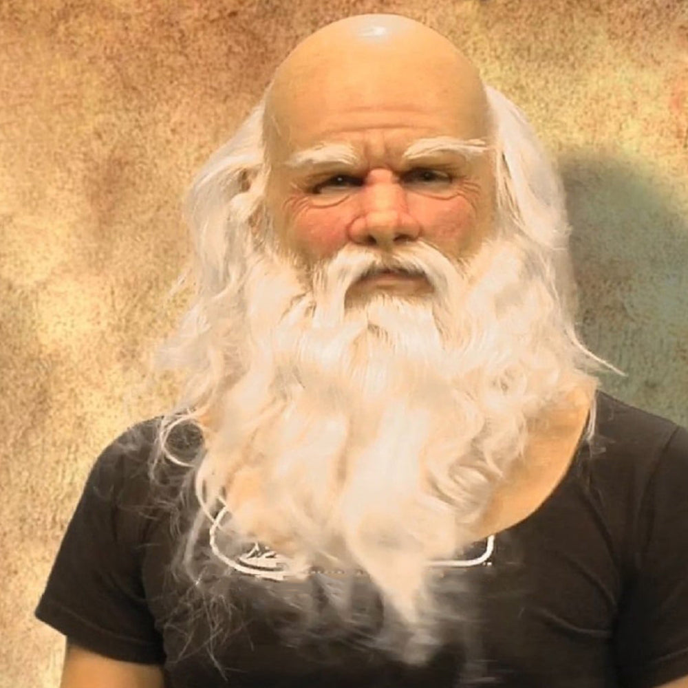 Niropi | Realistic Old Man Mask – Halloween and Cosplay Latex Mask with Movable Mouth
