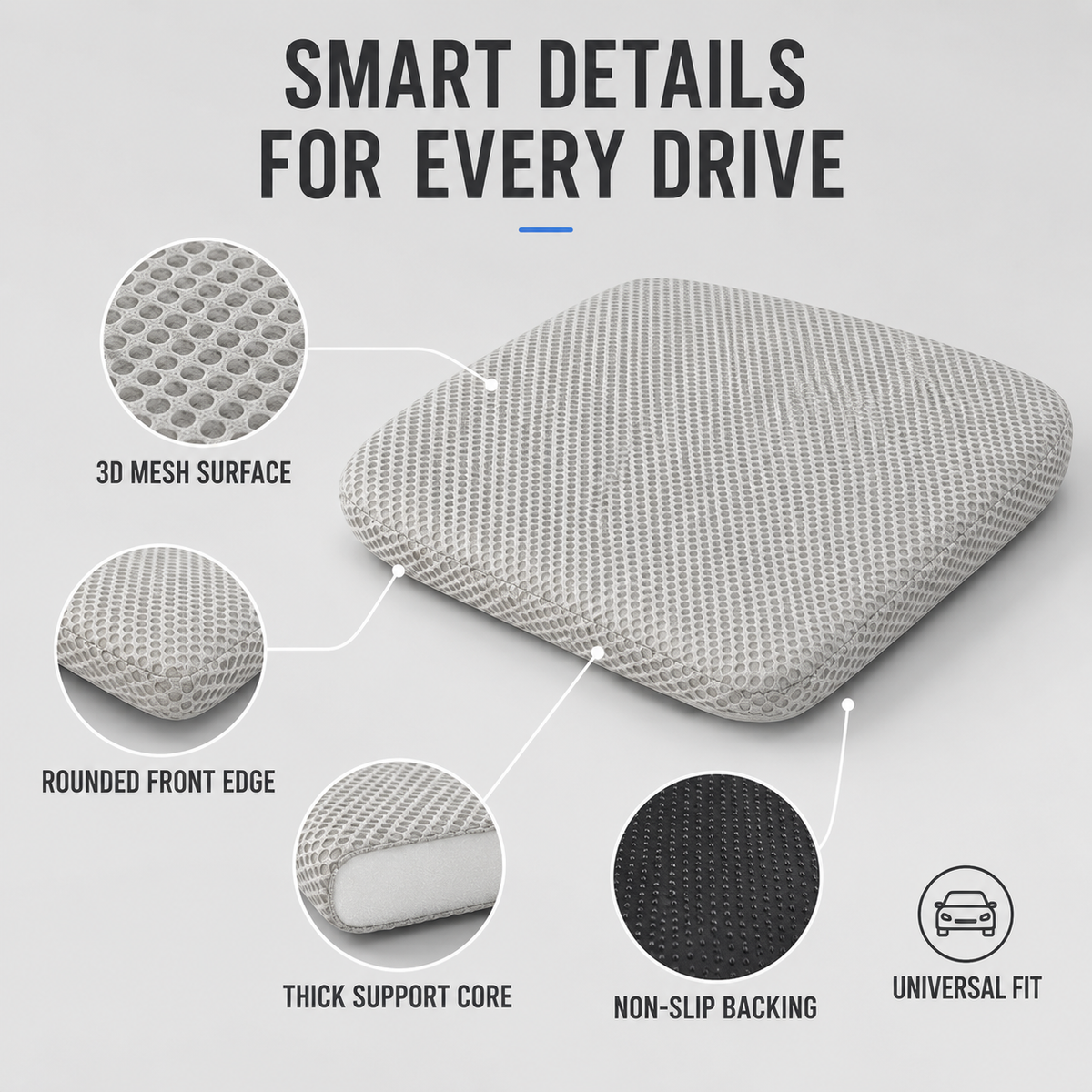 Niropi | RideLift Breathable Honeycomb Seat Cushion