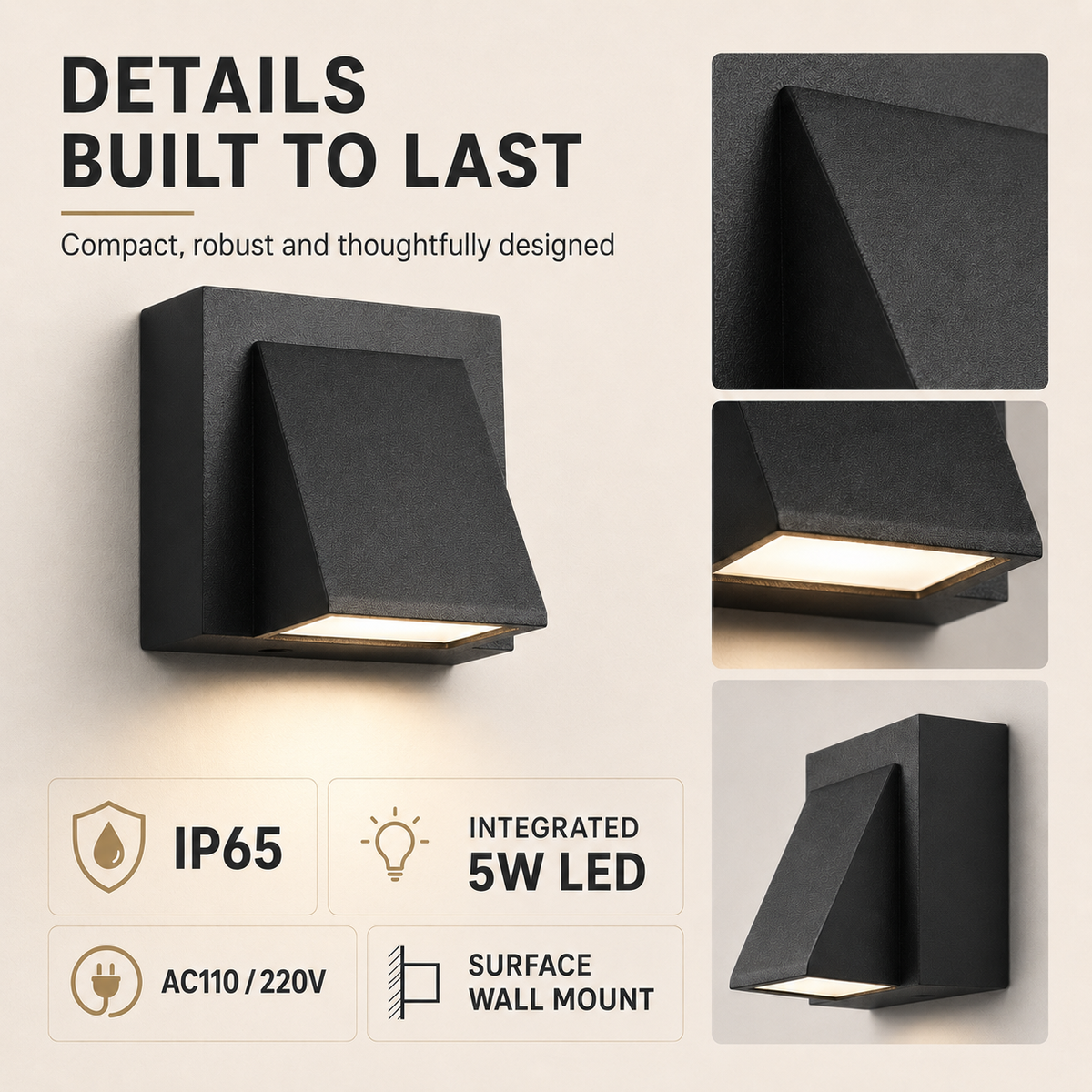 Niropi | Sconcera IP65-Rated Outdoor Wall Sconce