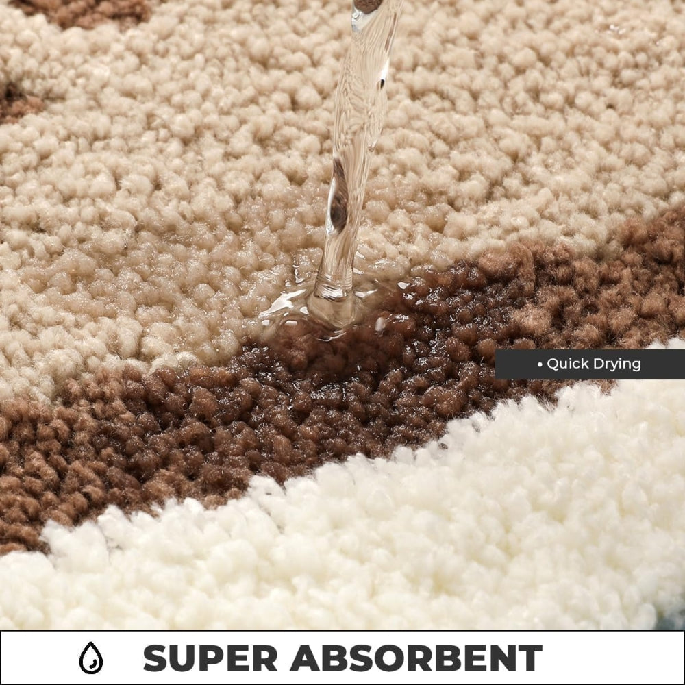Niropi | Seaside Footprint Pattern Bath Mat