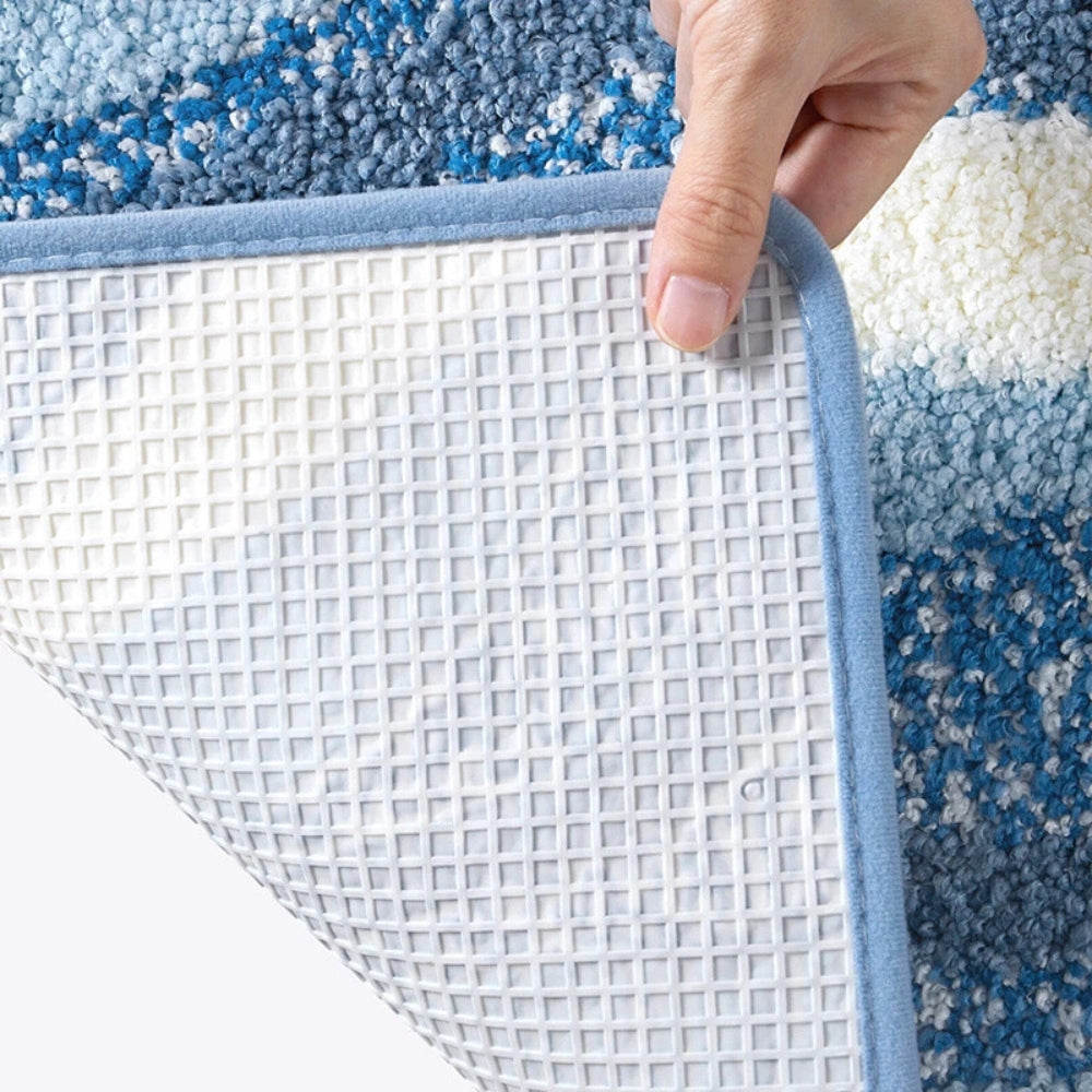 Niropi | Seaside Footprint Pattern Bath Mat