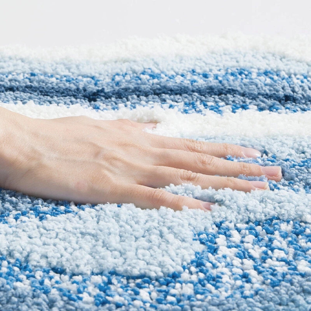 Niropi | Seaside Footprint Pattern Bath Mat