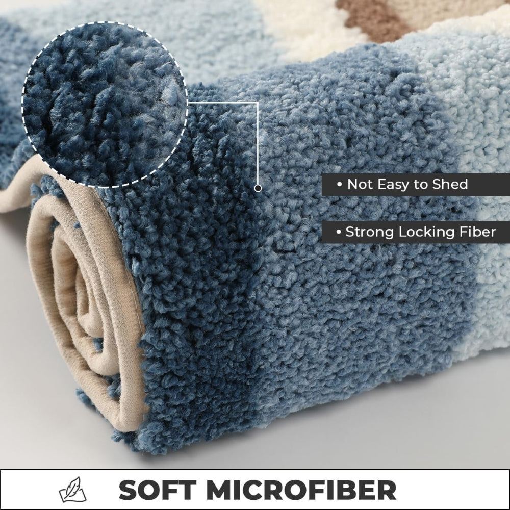 Niropi | Seaside Footprint Pattern Bath Mat