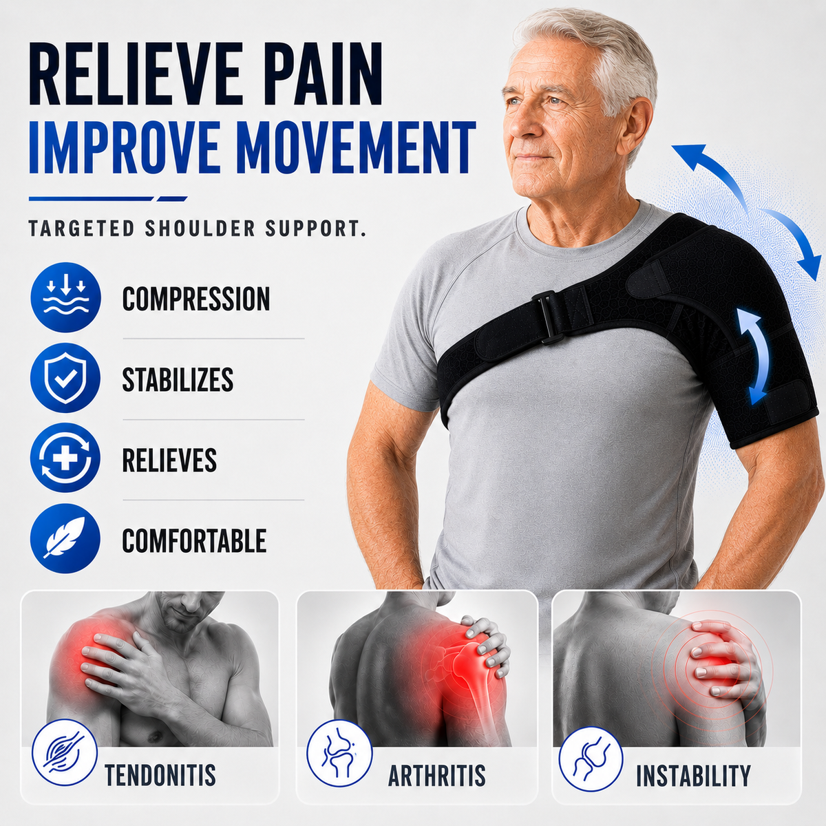 Niropi | Shouldrax Adjustable Shoulder Support Wrap