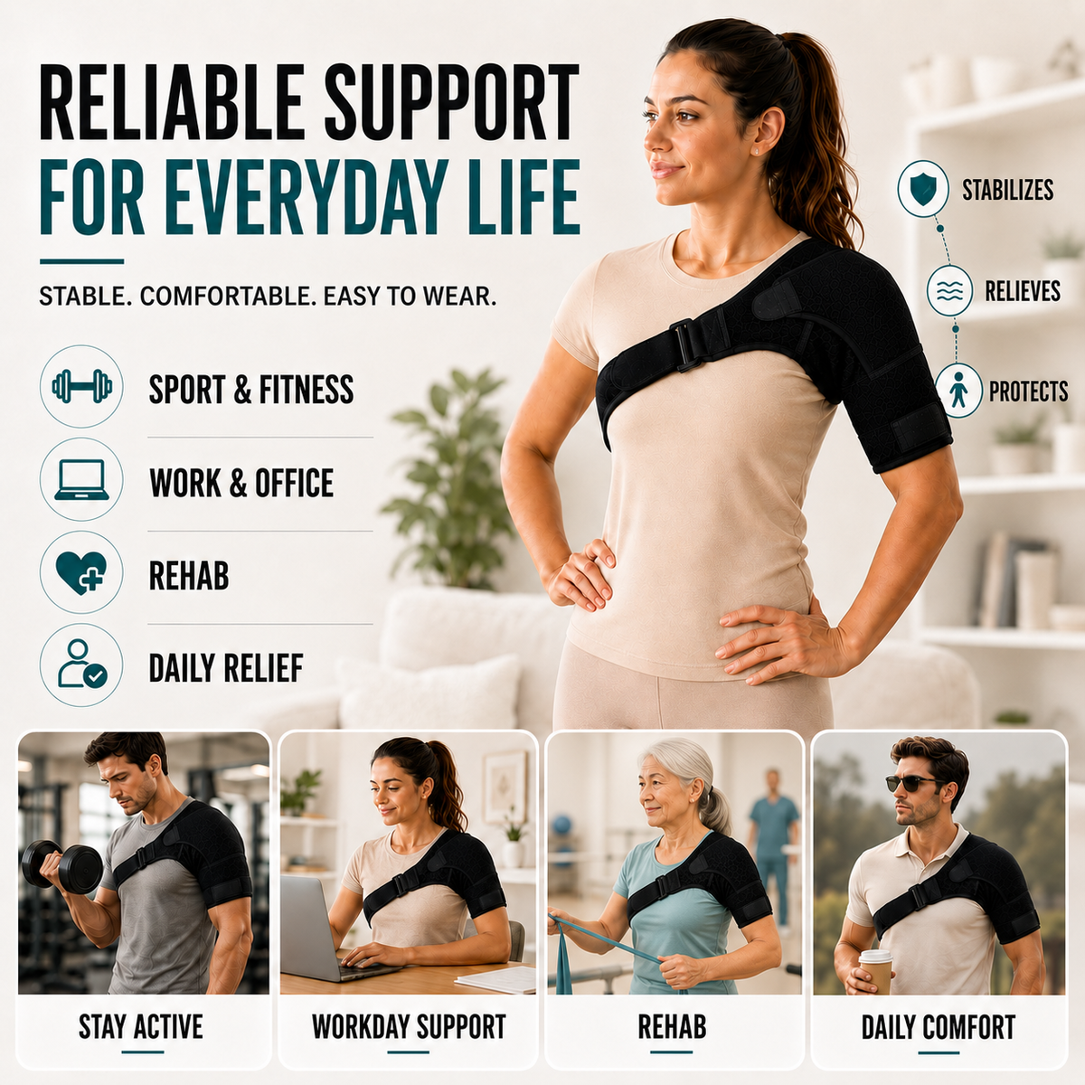 Niropi | Shouldrax Adjustable Shoulder Support Wrap