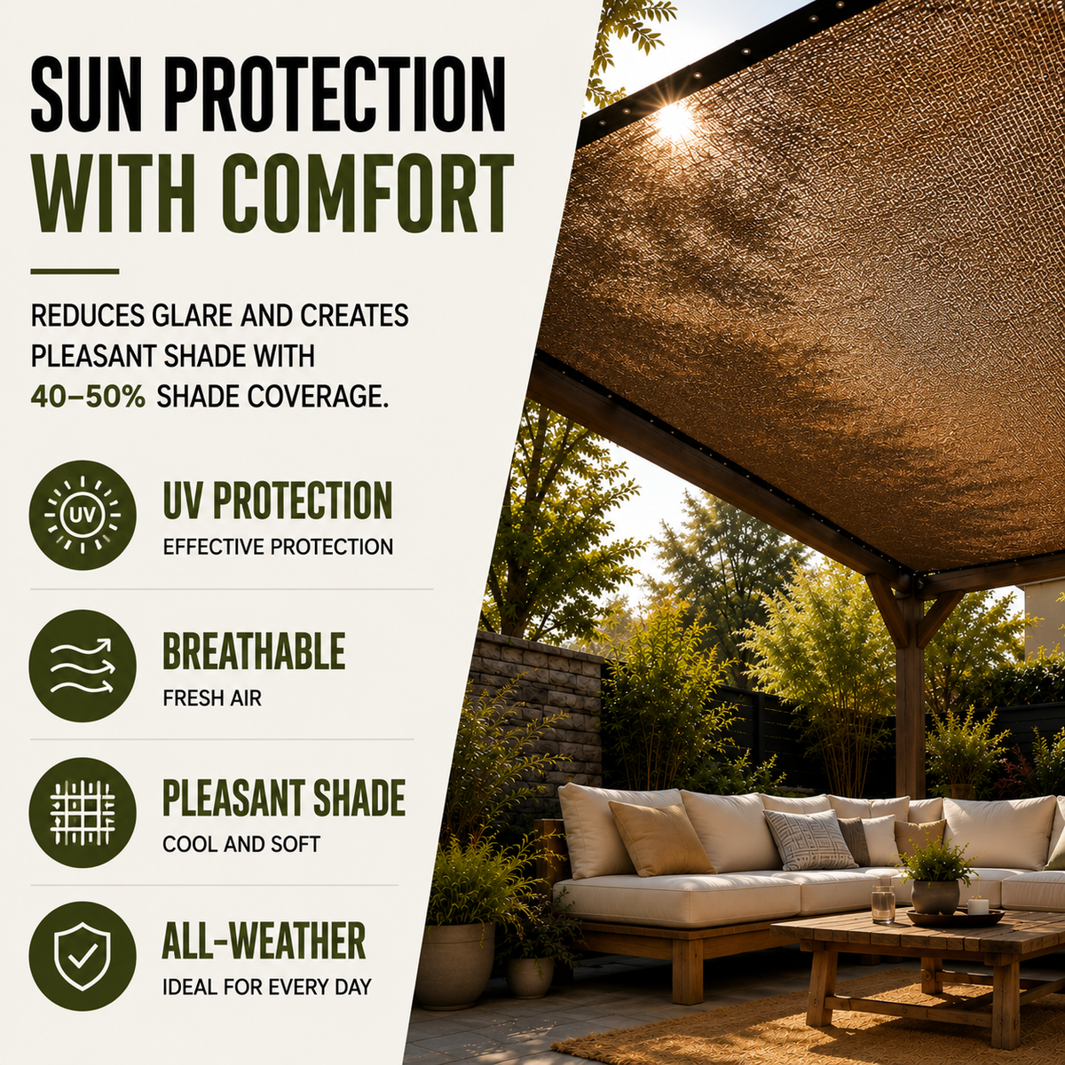 Niropi | SolariMesh Outdoor Shade Canopy