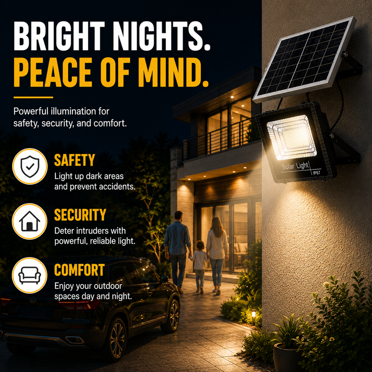Niropi | Soluxe Solar-Powered Outdoor Flood Light With Remote