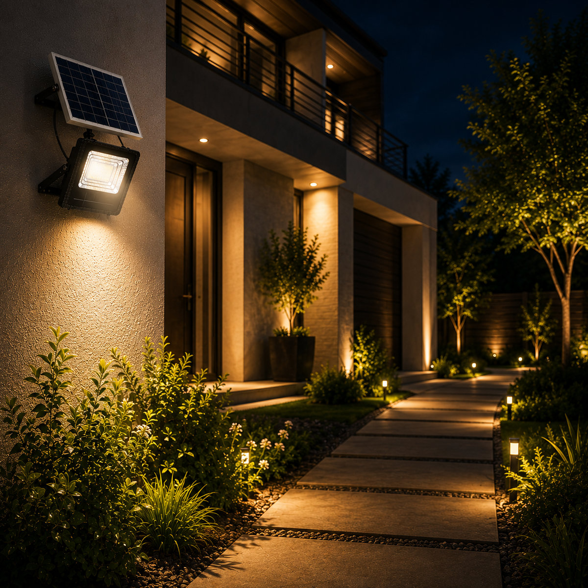 Niropi | Soluxe Solar-Powered Outdoor Flood Light With Remote