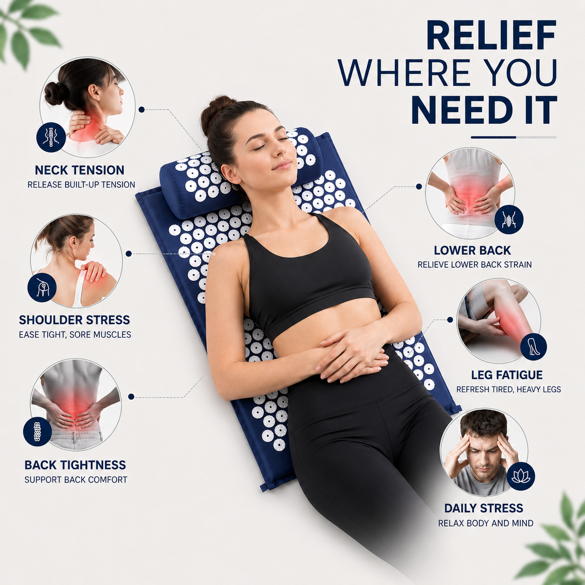 Niropi | Spikelyn Acupressure Therapy Mat Set