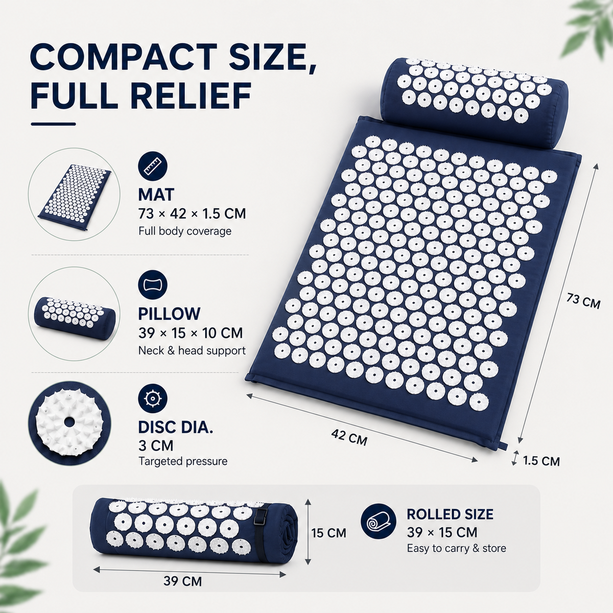 Niropi | Spikelyn Acupressure Therapy Mat Set