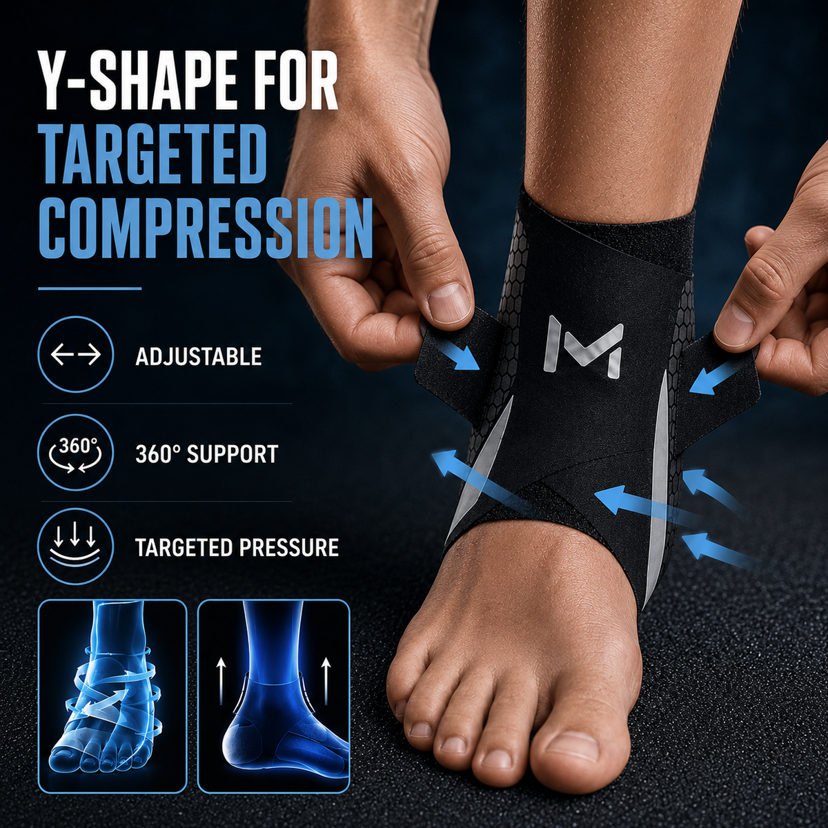 Niropi | StrideSentry Adjustable Ankle Support Sleeve