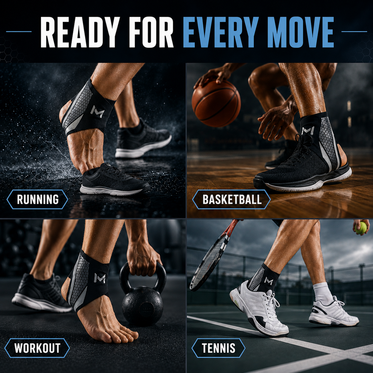 Niropi | StrideSentry Adjustable Ankle Support Sleeve